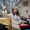 Miss France 2014, Flora Coquerel a fait un retour triomphal dans son village de Morancez en Eure-et-Loir, le 18 décembre 2013.