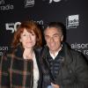 Exclusif - Gérard Holtz et sa femme Muriel Mayette lors du 50e anniversaire de la maison de la radio à Paris le 17 décembre 2013