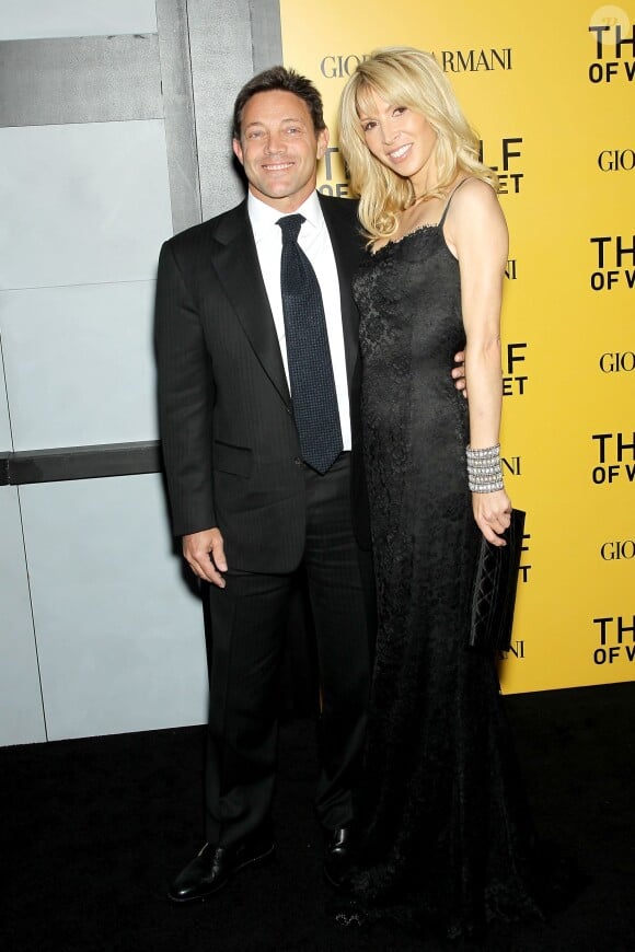 Jordan Belfort avec sa fiancée Anne Koppe lors de la première du Loup de Wall Street à New York, le 17 décembre 2013.