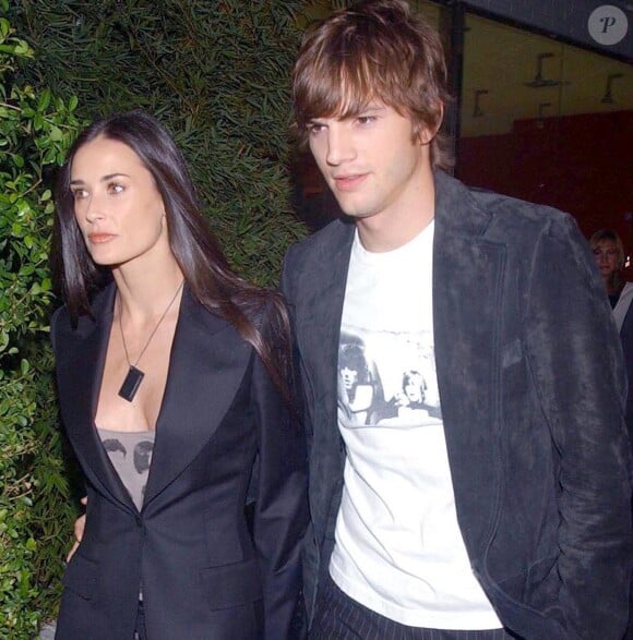 Demi Moore et Ashton Kutcher à Los Angeles le 28 septembre 2003.