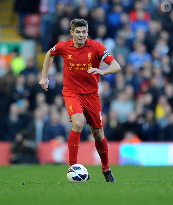 Steven Gerrard à Liverpool le 21 avril 2013.