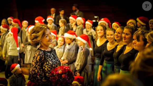 La comtesse Alexandra de Frederiksborg, ex-épouse du prince Joachim, lors du concert de Noël du Choeur de filles de Radio Danemark le 22 décembre 2013 à Copenhague.