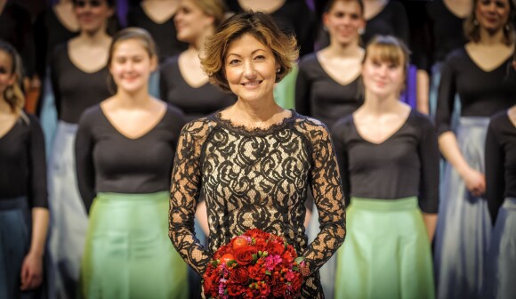 La comtesse Alexandra de Frederiksborg, ex-épouse du prince Joachim de Danemark, lors du concert de Noël du Choeur de filles de Radio Danemark le 22 décembre 2013 à Copenhague.