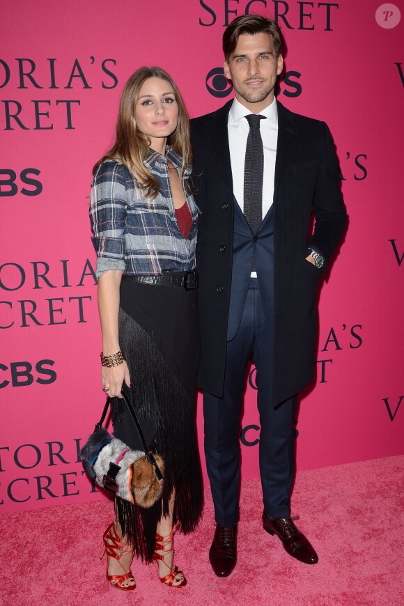 Olivia Palermo et Johannes Huebl lors du défilé Victoria's Secret à New York, le 13 novembre 2013.