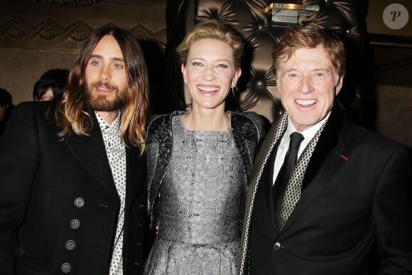 Jared Leto, Cate Blanchett et Robert Redford lors des New York Film Critics Circle Awards 2014 à New York le 6 janvier 2014.