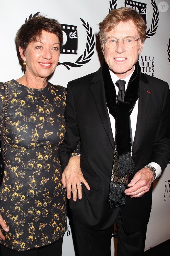 Sibylle Szaggars et Robert Redford lors des New York Film Critics Circle Awards 2014 à New York le 6 janvier 2014.