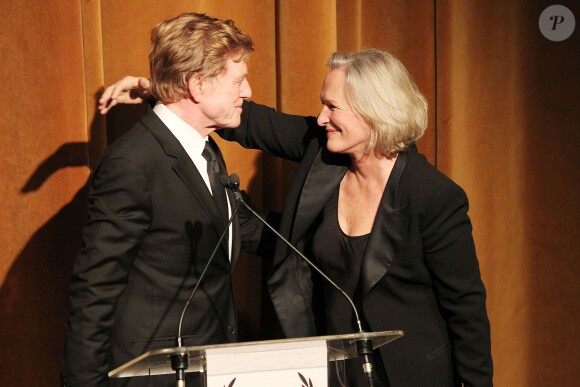 Robert Redford et Glenn Close lors des New York Film Critics Circle Awards 2014 à New York le 6 janvier 2014.