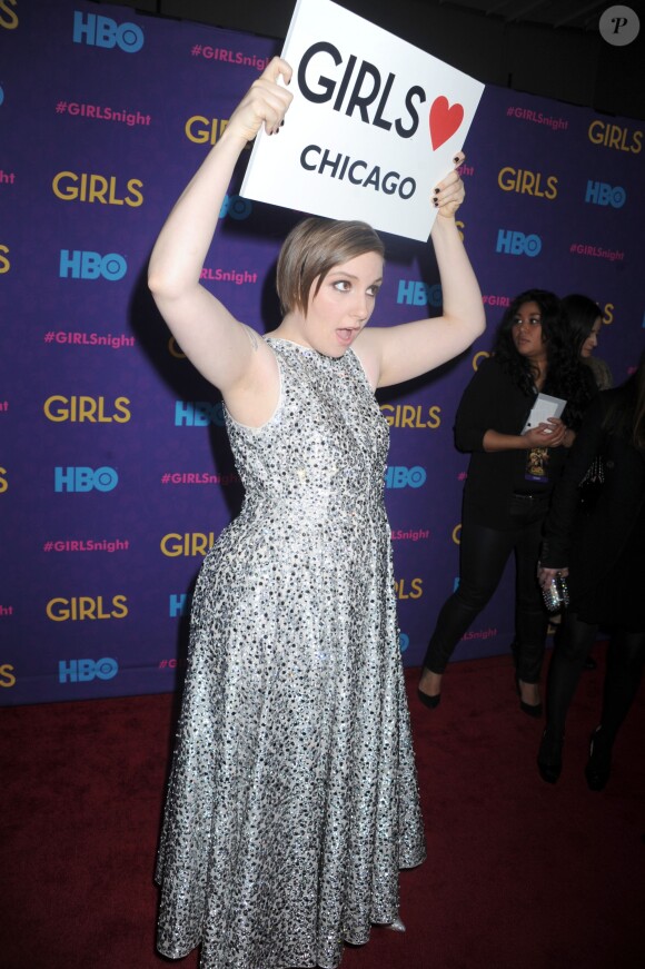 Lena Dunham à l'avant-première de la 3e saison de la série "Girls" au Lincoln Center à New York, le 6 janvier 2014.