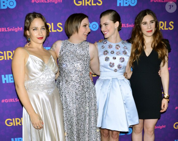Jemima Kirke, Lena Dunham, Allison Williams, Zosia Mamet à l'avant-première de la 3e saison de la série "Girls" au Lincoln Center à New York, le 6 janvier 2014.