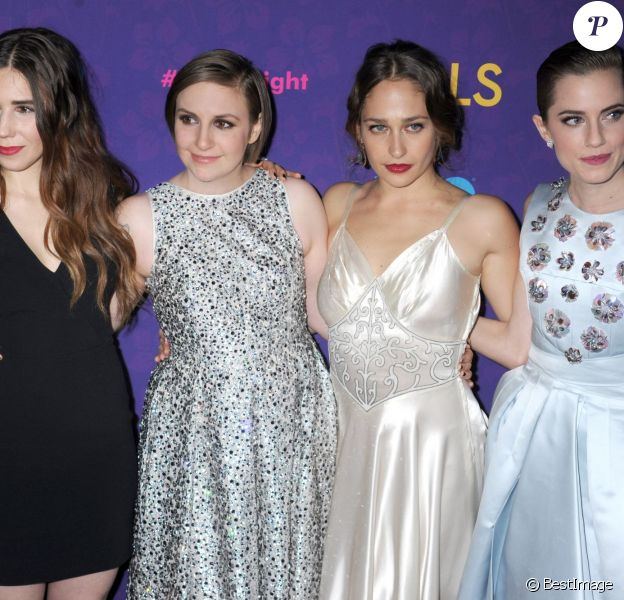 Zosia Mamet, Lena Dunham, Jemima Kirke et Allison Williams à l'avant-première de la 3e saison de la série "Girls" au Lincoln Center à New York, le 6 janvier 2014.