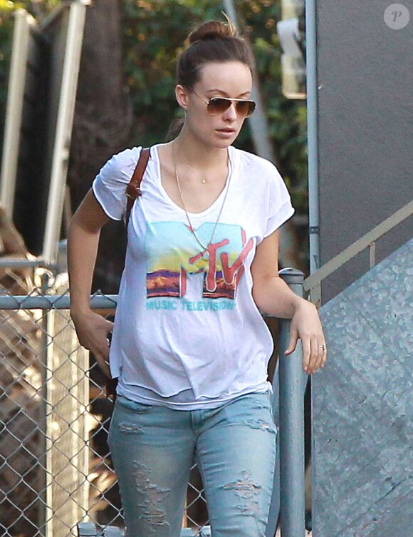 Olivia Wilde (enceinte) à Los Angeles, le 6 janvier 2014.