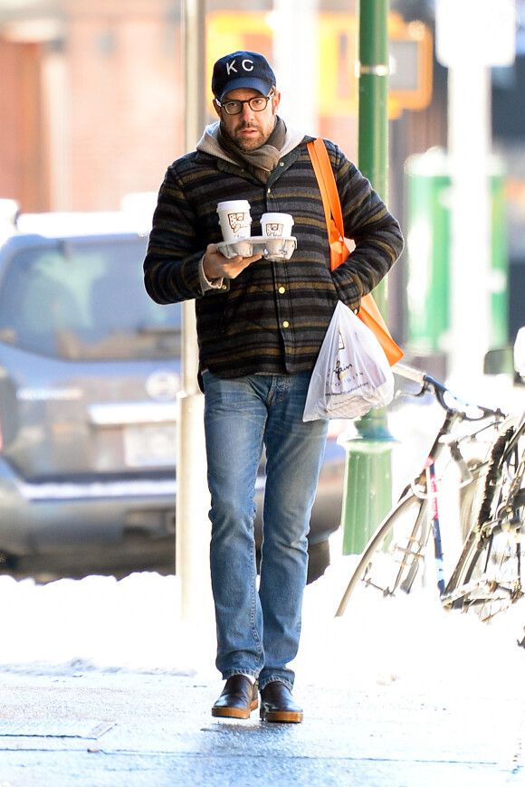 Jason Sudeikis dans les rues de New York, le 4 janvier 2014.
