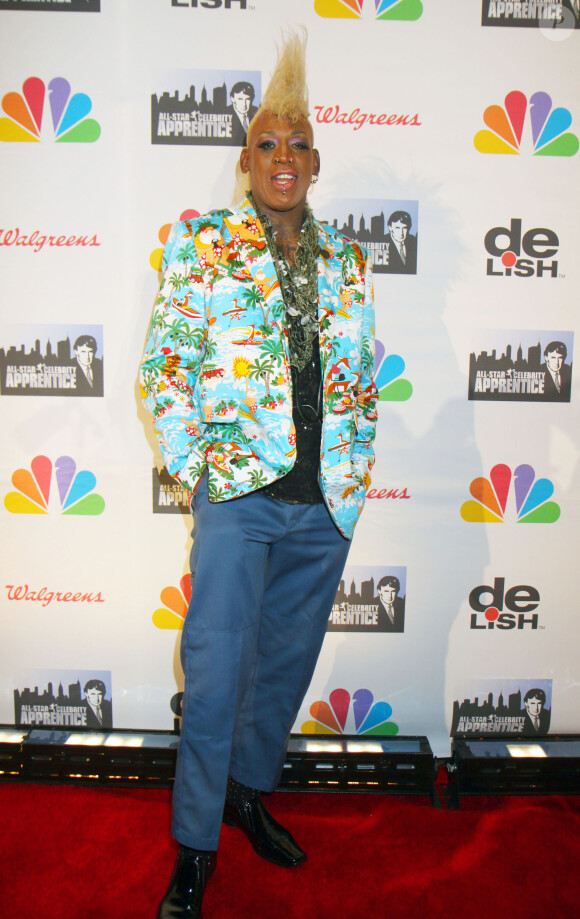 Dennis Rodman lors de la finale de l'émissin All-Star Celebrity Apprentice au Cipriani 42nd Street de New York le 19 mai 2013