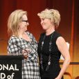 Meryl Streep et Emma Thompson en plein discours aux National Board of Review Awards 2014 à New York le 7 janvier 2014.