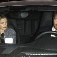 Drew Barrymore enceinte et son mari Will Kopelman rejoignent des amis pour dîner à West Hollywood, après avoir pris part aux People's Choice Awards à Los Angeles, le 8 janvier 2014.