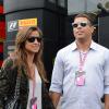 Ronaldo et sa fiancée Paula Morais dans le paddock du Grand Prix d'Italie à Monza, le 8 septembre 2013