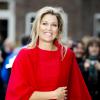 La reine Maxima des Pays-Bas dans une école primaire de Haarlem le 8 janvier 2014 pour le lancement de l'initiative ''Un enfant, un instrument'' soutenue notamment par le programme ''Les enfants font de la musique'' du Fonds Orange.