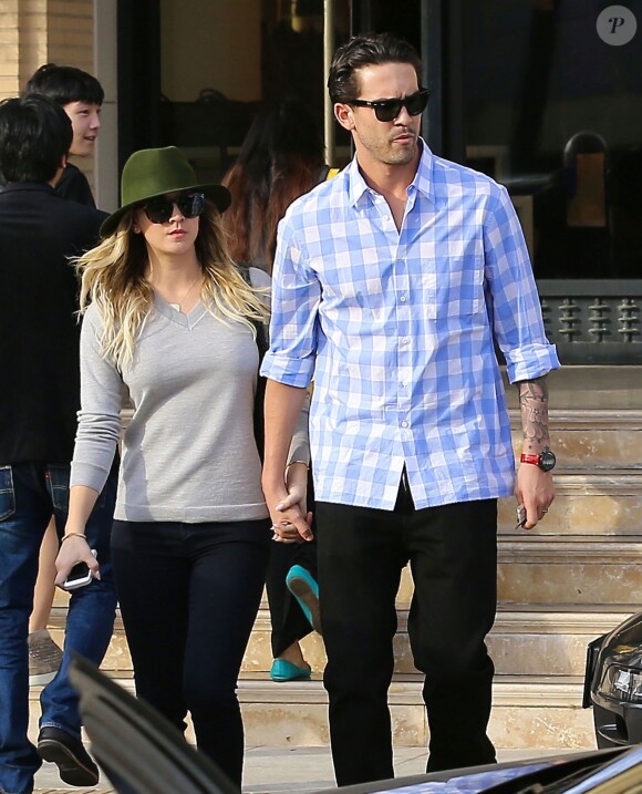Kaley Cuoco et son mari Ryan Sweeting à Beverly Hills, le 3 janvier 2014