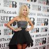 Pixie Lott aux studios ITV où étaient annoncées les nominations de la 34e cérémonie des Brit Awards, à Londres le 9 janvier 2014.