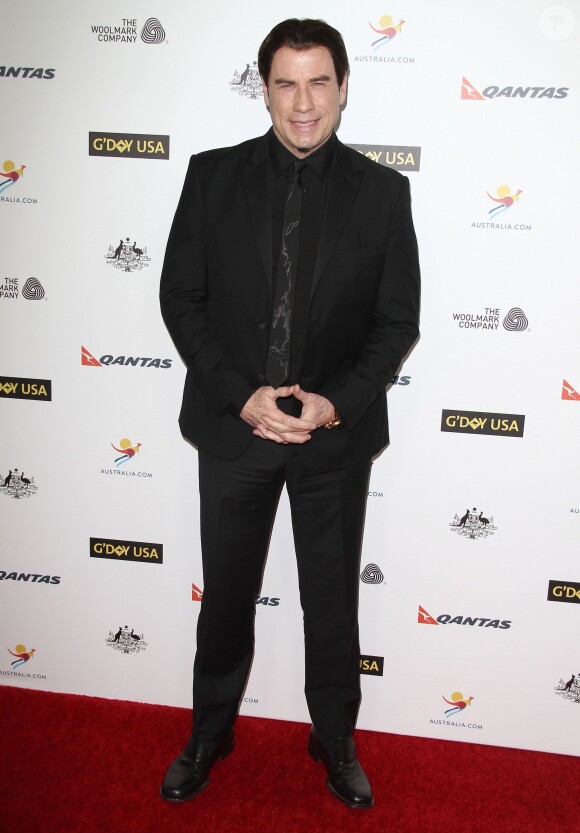 John Travolta assiste à la soirée de gala G' Day, à Los Angeles le 11 janvier 2014.