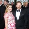 Drew Barrymore enceinte et son mari Will Kopelman lors des Golden Globes à Beverly Hills le 12 janvier 2014.
