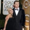 Chris Hemsworth et sa femme Elsa Pataky enceinte lors de la 71e cérémonie des Golden Globe Awards à Beverly Hills, le 12 janvier 2014.