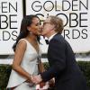 Kerry Washington enceinte et Christoph Waltz - 71eme ceremonie des Golden Globe Awards a Beverly Hills le 12 janvier 2013.12/01/2014 - Beverly Hills