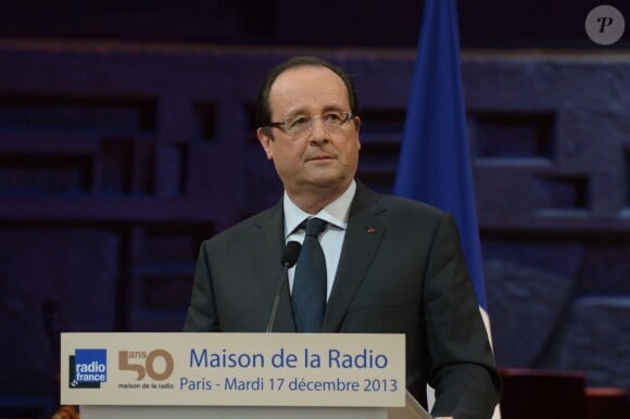 François Hollande lors du 50ème anniversaire de la maison de la radio à Paris le 17 décembre 2013
