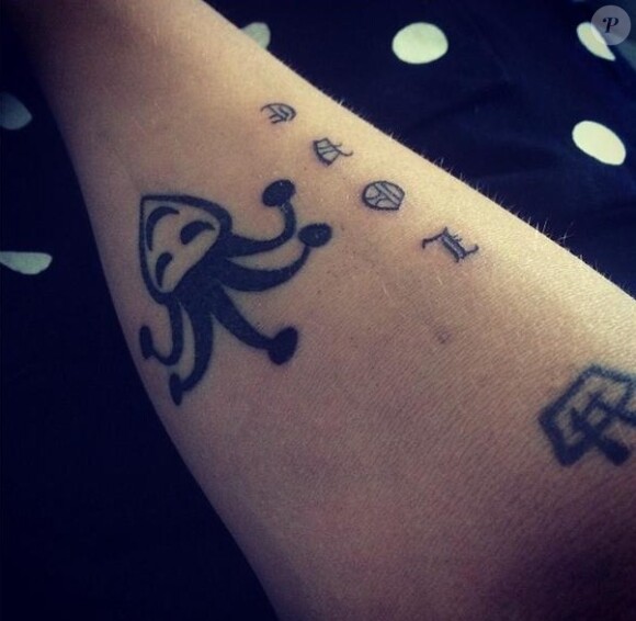 Justin Bieber a dévoilé un énième tatouage, sur son compte Instagram, le 13 janvier 2014.