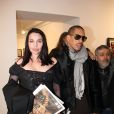 Exclusif - Béatrice Dalle et JoeyStarr, ex-couple, se retrouvent le temps d'une soirée lors du vernissage de l'exposition du photographe Richard Aujard au sein de la galerie Laurent Strouk à Paris le 9 janvier 2014