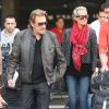 Johnny et Laeticia Hallyday de retour à Los Angeles, le 12 janvier 2014.