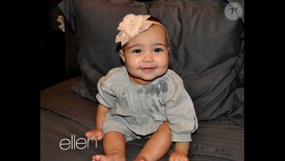 Kim Kardashian a dévoilé de nouvelles photos de sa fille North sur le plateau d'Ellen DeGeneres, le 17 janvier 2014.