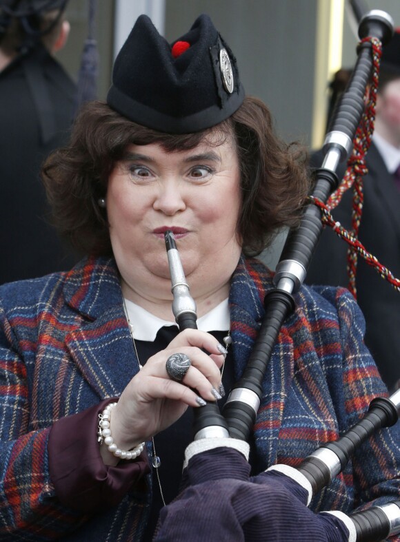 Susan Boyle à Glasgow, le 15 janvier 2014.