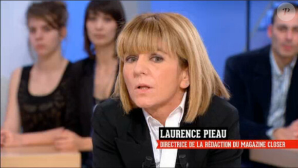 Laurence Pieau, directrice de la rédaction de Closer, sur le plateau du Supplément sur Canal+, le dimanche 19 janvier 2014.