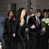 Lady Gaga arrive à la Chambre de Commerce et d'Industrie pour le défilé Atelier Versace printemps-été 2014. Paris, le 19 janvier 2014.