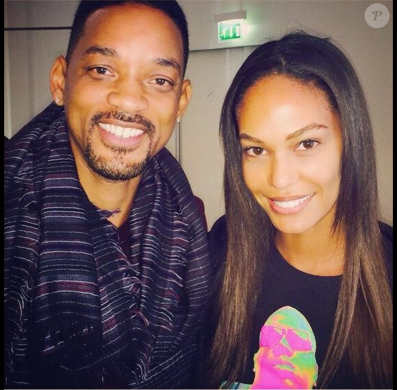 Joan Smalls a rencontré Will Smith à l'atelier Jean Paul Gaultier, au cours d'essayages en vue de son défilé haute couture.