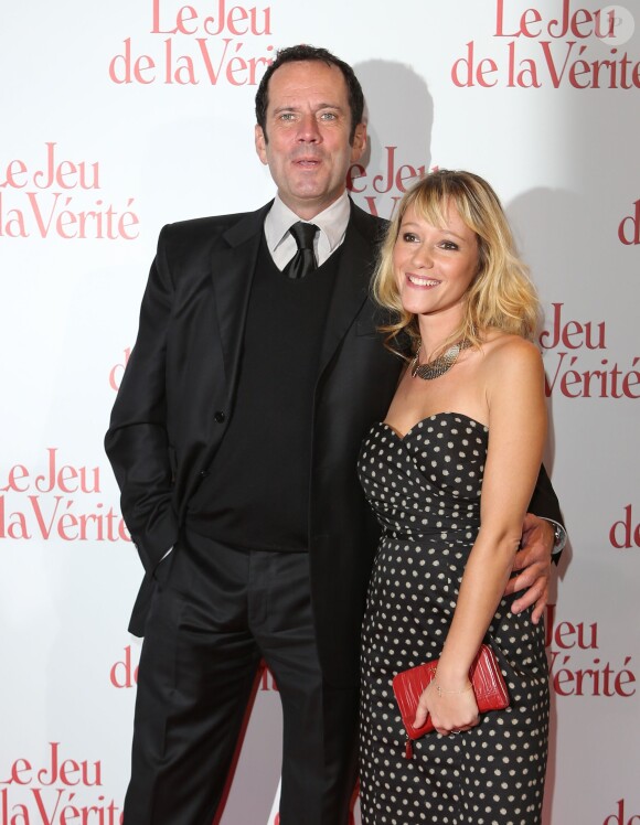 Christian Vadim et sa femme Julia Livage lors de l'avant-première du Jeu de la vérité au Gaumont Opéra Capucines à Paris le 20 janvier 2014