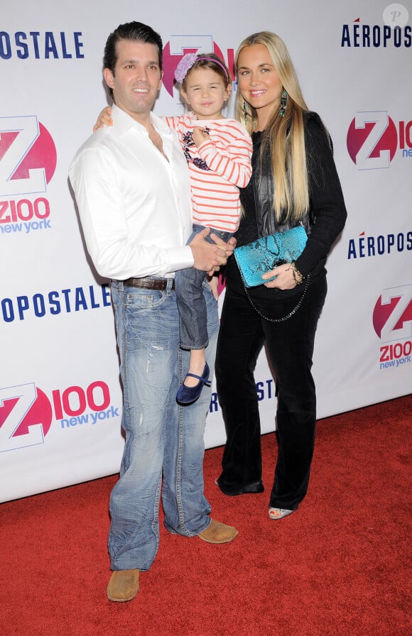 Donald Trump Jr. et Vanessa Trump avec leur fille Kia à New York. Le 7 décembre 2012.