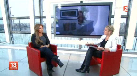 Hélène Ségara, interviewée par la journaliste Elise Lucet dans le JT de France 2, mercredi 22 janvier 2014.