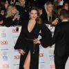 Kelly Brook (qui porte une robe transparente) fait le buzz à la cérémonie des National TV Awards à Londres, le 22 janvier 2014.