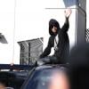Justin Bieber à la sortie de sa garde à vue, suivant son arrestation pour conduite en sous influence. Miami, le 23 janvier 2014.
