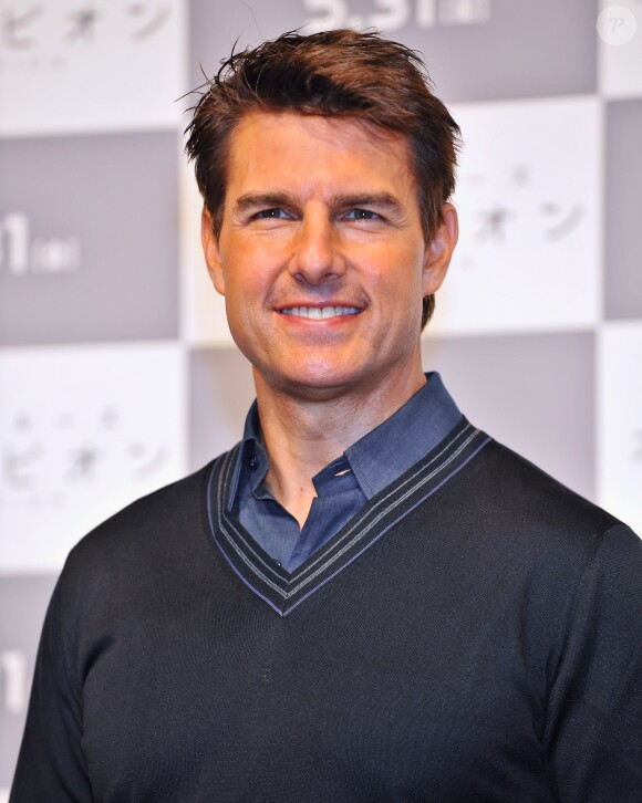 Tom Cruise fait la promotion du film "Oblivion" à Tokyo le 7 mai 2013
