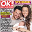 Peter Andre en couverture du magazine  OK  avec sa compagne Emily Mac Donagh et leur fille née le 7 janvier 2014.