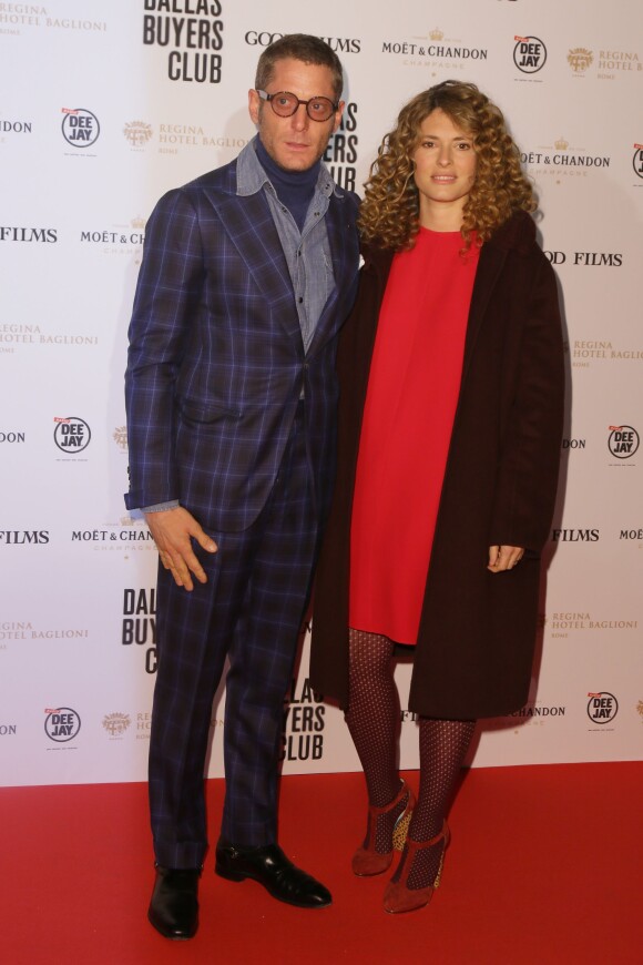 Lapo Elkann et sa soeur Ginevra Elkann lors d'une première du film Dallas Buyers Club à Rome, le 27 janvier 2014.