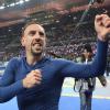 Franck Ribéry après la qualification des Bleus pour le mondial au Brésil, au stade de France à Saint-Denis le 19 novembre 2013