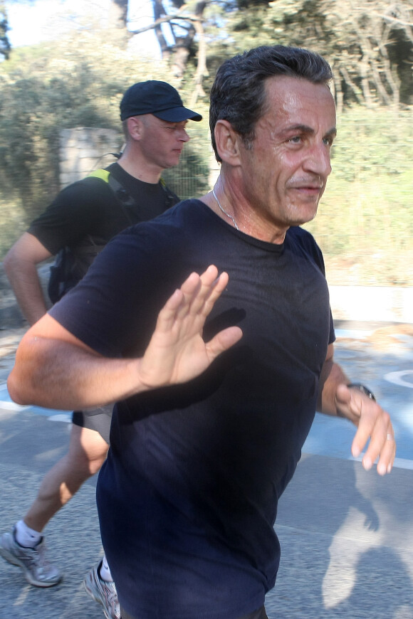 Nicolas Sarkozy à Brégançon le 15 juillet 2011.