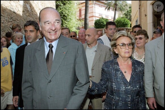 Jacques et Bernadette Chirac le 6 août à Brégançon. 