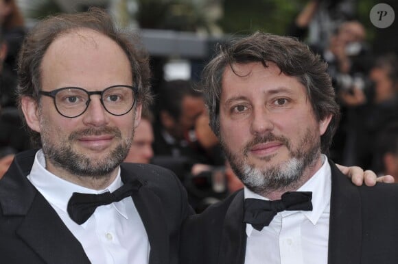 Denis Podalydès et son frère Bruno Podalydès lors de la présentation du film Vous n'avez encore rien vu au Festival de Cannes le 21 ami 2012