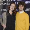 Gwendolyn Gourvenec et Arthur Dupont - "Rencontres Internationales du Cinéma" qui célèbrent le centenaire d'Henri Langlois, fondateur de la cinémathèque française, à Vincennes, le 31 janvier 2014. Un hommage à Pierre Tchernia a été rendu. La remise du Prix Henri Langlois aura lieu le 3 février 2014.