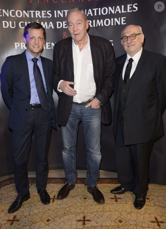 Gildas Lecoq, Yves Boisset - "Rencontres Internationales du Cinéma" qui célèbrent le centenaire d'Henri Langlois, fondateur de la cinémathèque française, à Vincennes, le 31 janvier 2014. Un hommage à Pierre Tchernia a été rendu. La remise du Prix Henri Langlois aura lieu le 3 février 2014.
